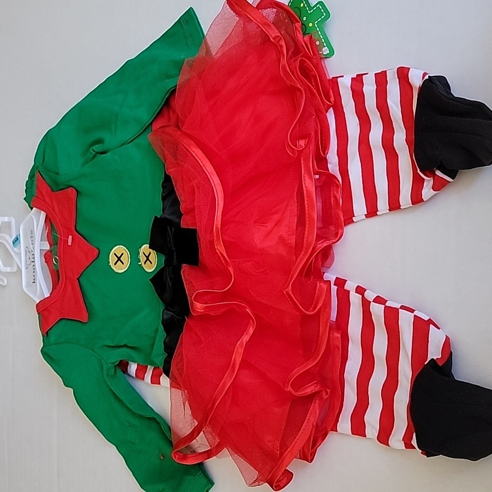 Baby 3 piece elf outfit tutu